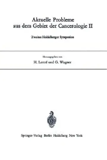 Cover of Aktuelle Probleme Aus Dem Gebiet Der Cancerologie II