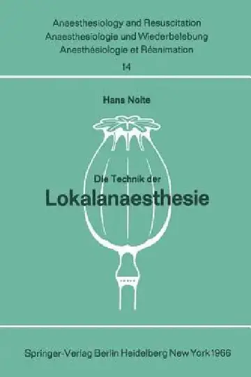 Cover of Die Technik Der Lokalanaesthesie