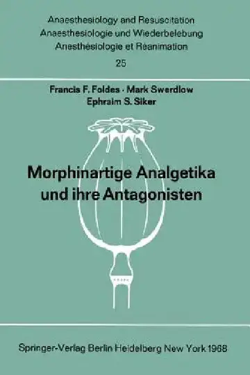 Cover of Morphinartige Analgetika Und Ihre Antagonisten