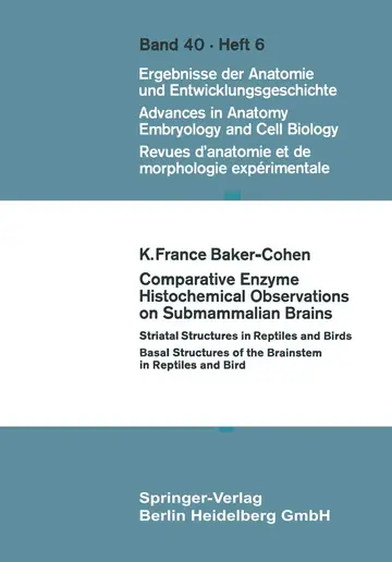 Cover of Comparative Enzyme Histochemical Observations on Submammalian Brains