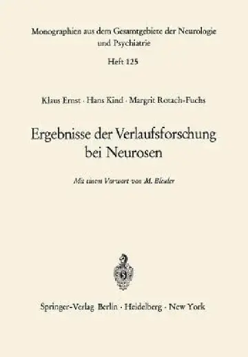 Cover of Ergebnisse Der Verlaufsforschung Bei Neurosen