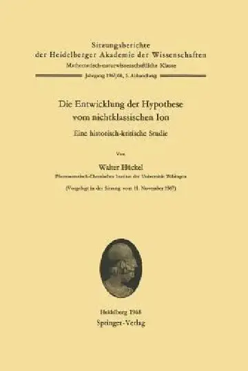 Cover of Die Entwicklung Der Hypothese Vom Nichtklassischen Ion