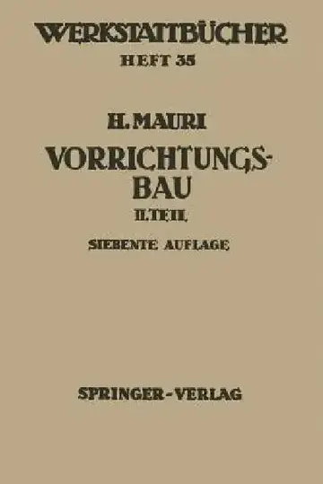 Cover of Der Vorrichtungsbau