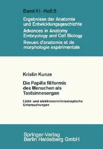 Cover of Die Papilla Filiformis Des Menschen ALS Tastsinnesorgan