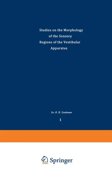 Cover of Studies on the Morphology of the Sensory Regions of the Vestibular Apparatus
