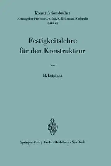 Cover of Festigkeitslehre Für Den Konstrukteur