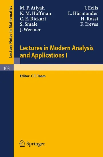 Cover of Lectures in Modern Analysis and Applications I