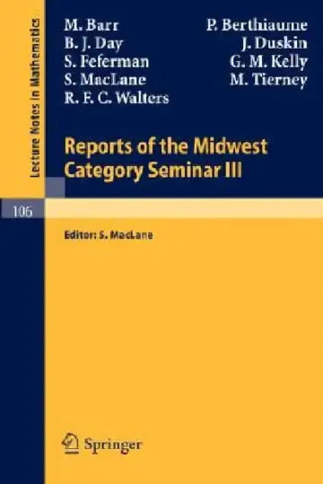 Cover of Reports of the Midwest Category Seminar III