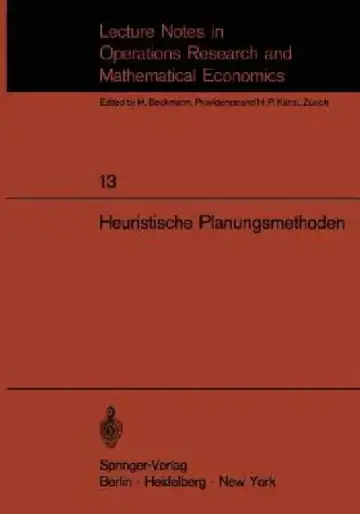 Cover of Heuristische Planungsmethoden