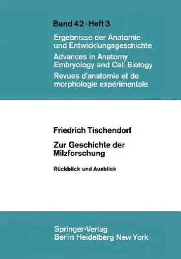 Cover of Zur Geschichte Der Milzforschung