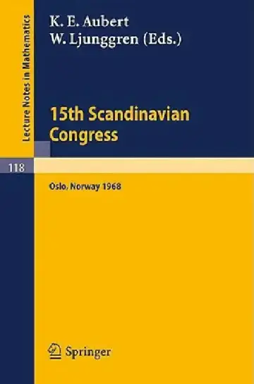 Cover of Proceedings of the 15th Scandinavian Congress Oslo 1968