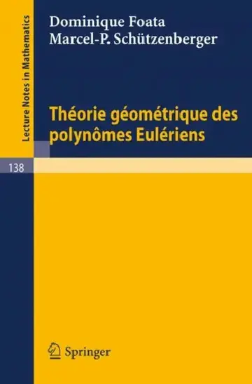 Cover of Theorie Geometrique Des Polynomes Euleriens