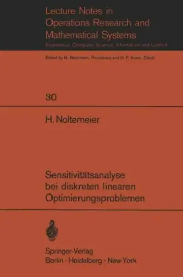Cover of Sensitivitätsanalyse Bei Diskreten Linearen Optimierungsproblemen