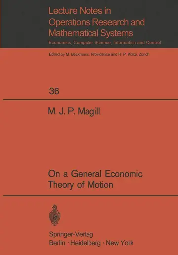 Cover of On a General Economic Theory of Motion