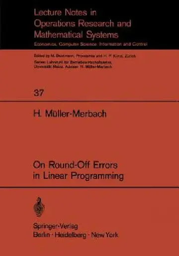 Cover of On Round-Off Errors in Linear Programming