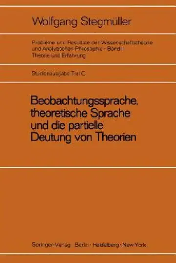 Cover of Beobachtungssprache, Theoretische Sprache Und Die Partielle Deutung Von Theorien