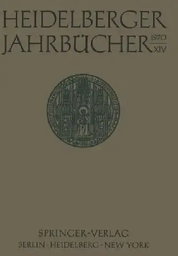Cover of Heidelberger Jahrbücher