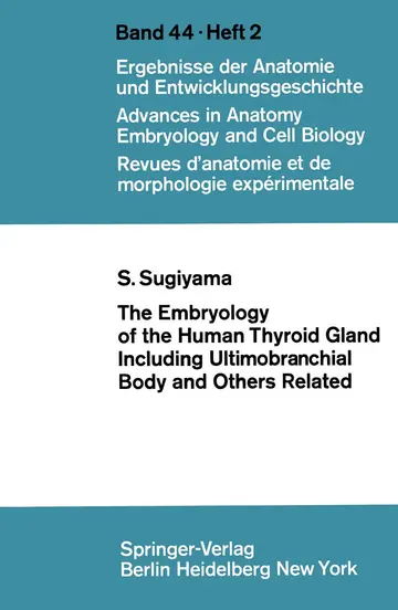 Cover of The Embryology of the Human Thyroid Gland Including Ultimobranchial Body and Others Related