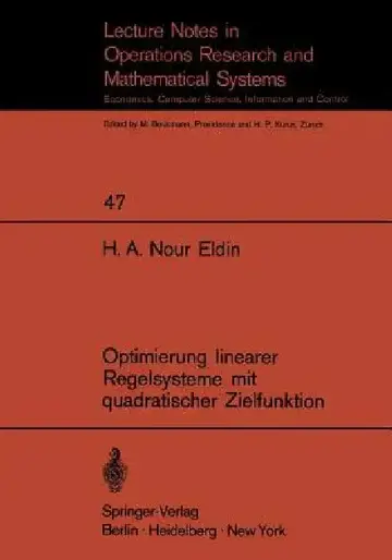 Cover of Optimierung Linearer Regelsysteme Mit Quadratischer Zielfunktion