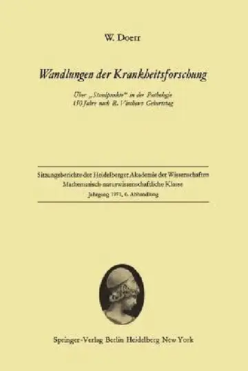 Cover of Wandlungen Der Krankheitsforschung