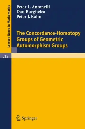 Cover of The Concordance-Homotopy Groups of Geometric Automorphism Groups