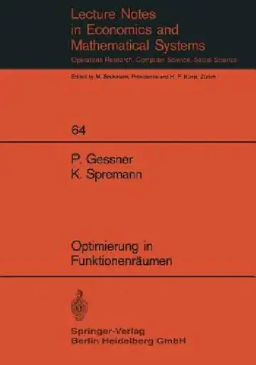 Cover of Optimierung in Funktionenräumen