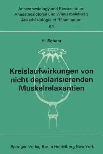 Cover of Kreislaufwirkungen Von Nicht Depolarisierenden Muskelrelaxantien