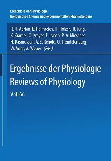 Cover of Reviews of Physiology, Biochemistry and Pharmacology 66