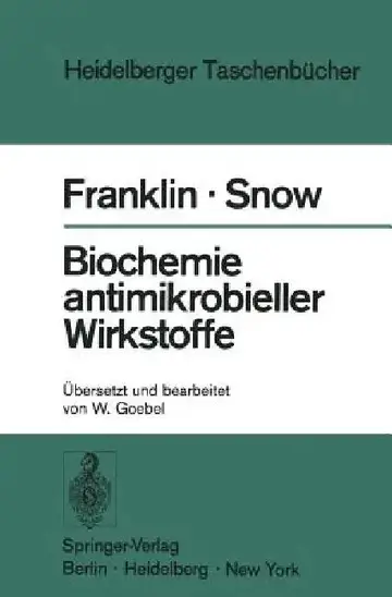 Cover of Biochemie Antimikrobieller Wirkstoffe