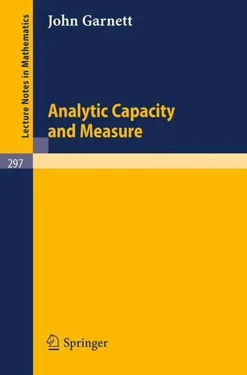Cover of Analytic Capacity and Measure
