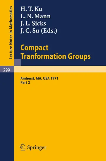 Cover of Proceedings of the Second Conference on Compact Tranformation Groups. University of Massachusetts, Amherst, 1971