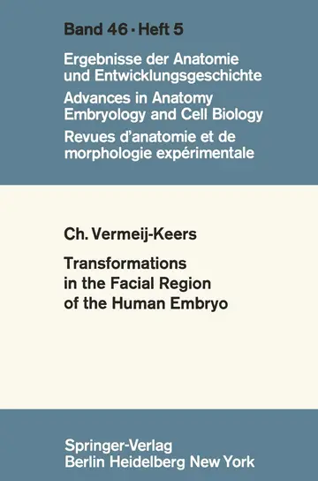 Cover of Tranformations in the Facial Region of the Human Embryo