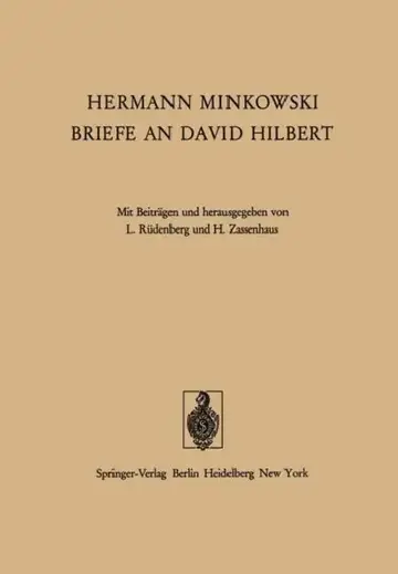 Cover of Hermann Minkowski Briefe an David Hilbert
