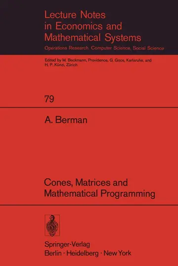 Cover of Cones, Matrices and Mathematical Programming