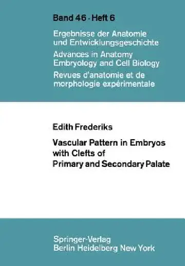 Cover of Vascular Pattern in Embryos with Clefts of Primary and Secondary Palate