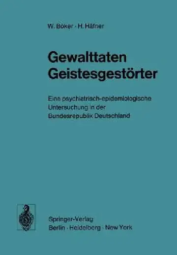 Cover of Gewalttaten Geistesgestörter