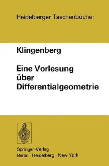 Cover of Eine Vorlesung Über Differentialgeometrie