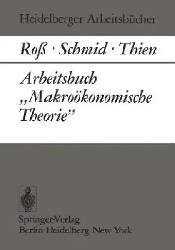 Cover of Arbeitsbuch "Makroökonomische Theorie"