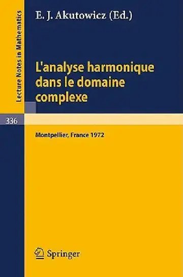 Cover of L'Analyse Harmonique Dans Le Domaine Complexe