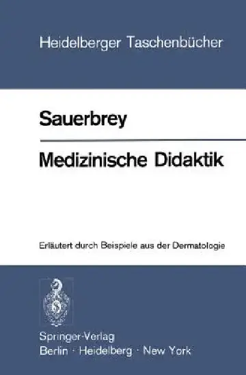 Cover of Medizinische Didaktik