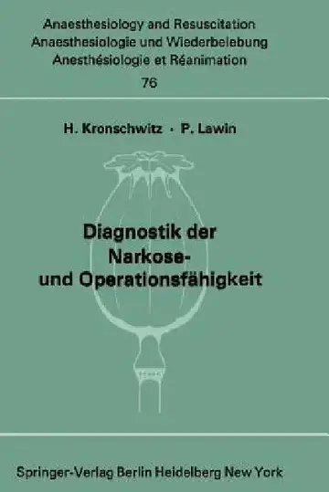 Cover of Diagnostik Der Narkose- Und Operationsfähigkeit