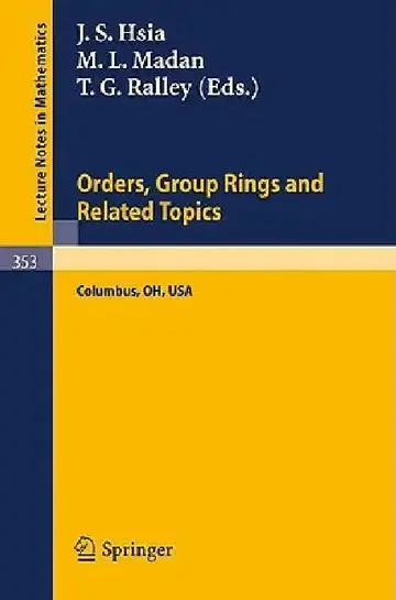 Cover of Proceedings of the Conference on Orders, Group Rings and Related Topics