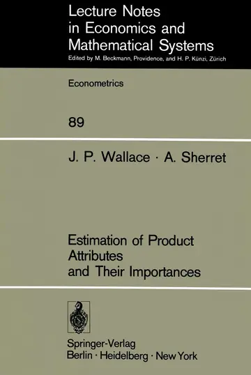 Cover of Estimation of Product Attributes and Their Importances