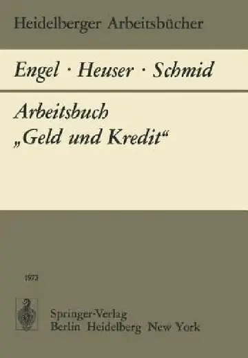 Cover of Arbeitsbuch "Geld Und Kredit"