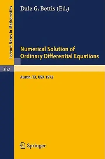 Cover of Proceedings of the Conference on the Numerical Solution of Ordinary Differential Equations