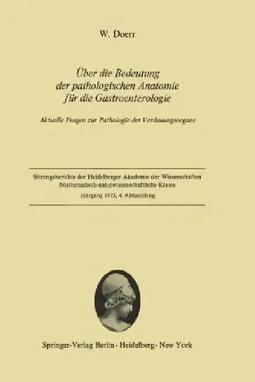 Cover of Über Die Bedeutung Der Pathologischen Anatomie Für Die Gastroenterologie