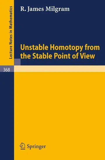 Cover of Unstable Homotopy from the Stable Point of View