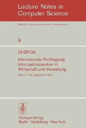 Cover of Gi-Bifoa Internationale Fachtagung