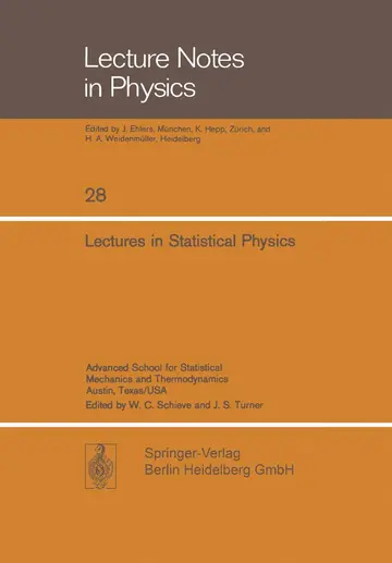 Cover of Lectures in Statistical Physics