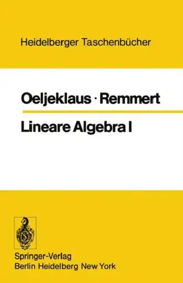 Cover of Lineare Algebra I